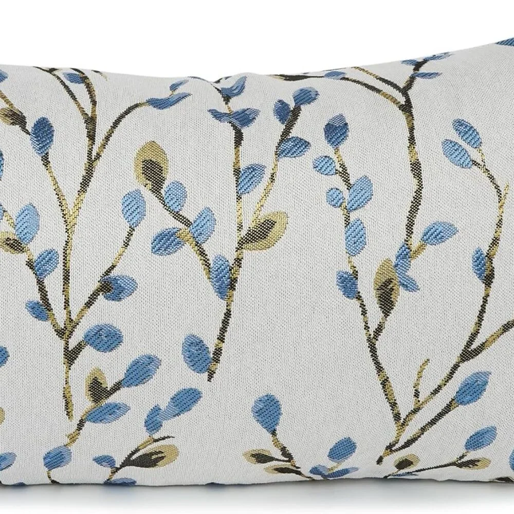 2 Lot YOUR SMILE Classical Embroidery Jacquard Blue Decor Throw Pillow Cases